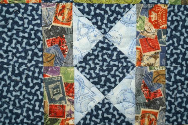 Detail of Wilson's quilt